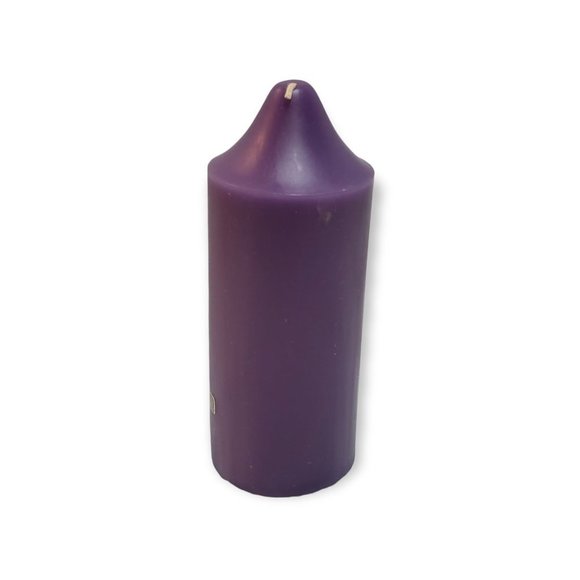 Partylite Purple Pillar Candle | Floral Bouquet